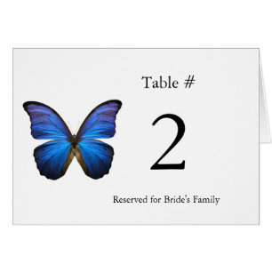 Nombre bleu de Tableau de réception de papillon
