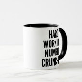 Nombre de travail dur Cruncher Mug (Devant droit)