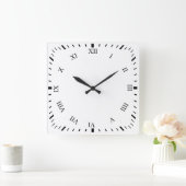 Nombre Romain Noir Et Minutes Horloge Face Mur Hor (Maison)