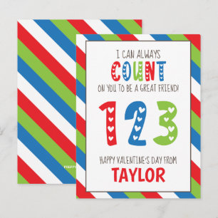 Nombre tripé Nombre Valentine's Cartes