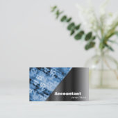 Nombres noirs et bleus de carte de visite de (Debout devant)