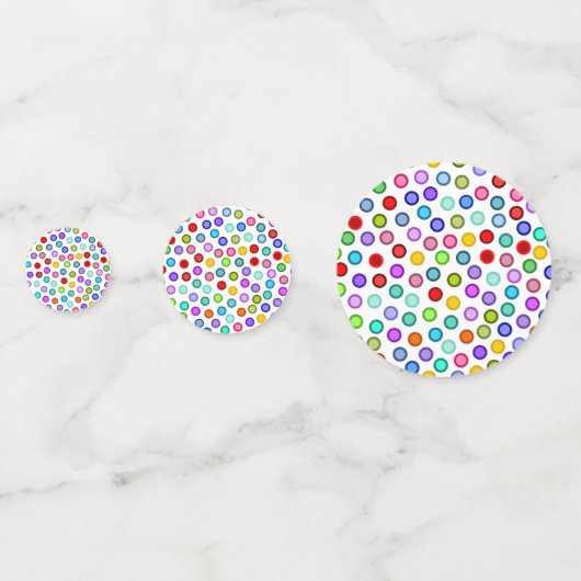 Nombreux Cercles Colorés Table Confetti (Derrière)