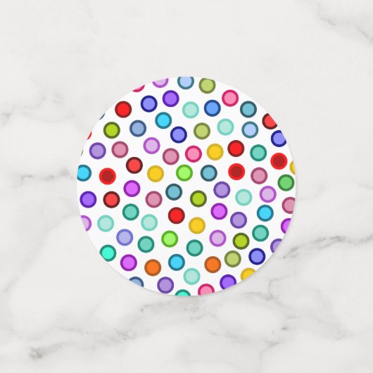 Nombreux Cercles Colorés Table Confetti (Petit recto)