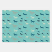 Nombreux Chevaux Design Enveloppement Feuilles de  (Devant)