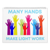 Nombreux devis main - Calendrier couleur complet (Protection)