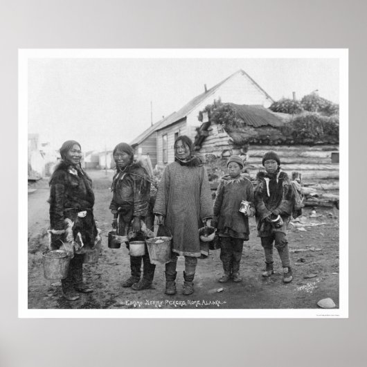 Nome Eskimo Berry Pickers 1916 Poster (Voorkant)