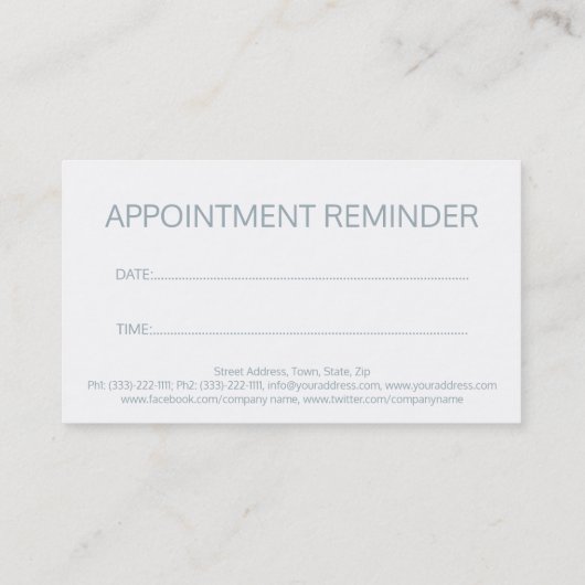 Nomination d'un dentiste général Carte de visite d (Dos)