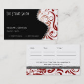 Nomination élégante Carte de visite Crimson (Devant / Derrière)