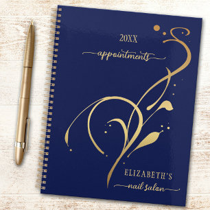 Nomination florale d'or Elegant Navy