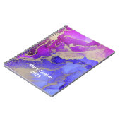 Nommé Abstrait Pink Purple Gold Art Carnet (Côté gauche)