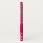 Nommé ovales et lignes liées rouge blanc coque iph (Dos/Gauche)