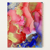 Nommé Red Purple Gold Abstrait Planner (Dos)
