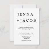 Nommer les invitations de mariage (Devant)