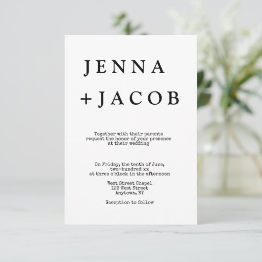 Nommer les invitations de mariage (Debout devant)