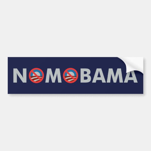 NOMOBAMA BUMPERSTICKER (Voorkant)