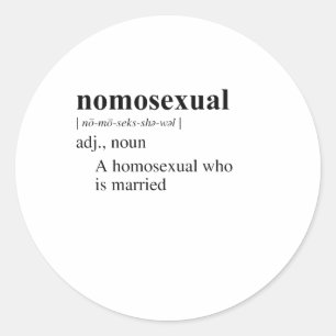 NOMOSEKSUEEL RONDE STICKER