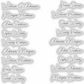 Noms complets élégants 18, autocollants de calligr (Devant)