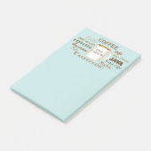 Noms de café Aqua Post-It personnalisés Notes (Incliné)