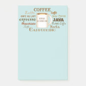 Noms de café Aqua Post-It personnalisés Notes (Devant)