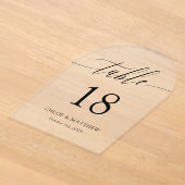 Noms de calligraphie délicate Numéro de table de m (Poser)