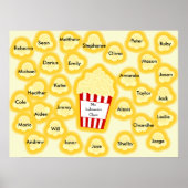 Noms de classe Poster de l'enseignant Popcorn - Ad (Devant)