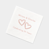 Noms de couple Coeur 35e anniversaire de Mariage (Gauche)