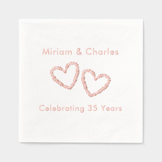 Noms de couple Coeur 35e anniversaire de Mariage