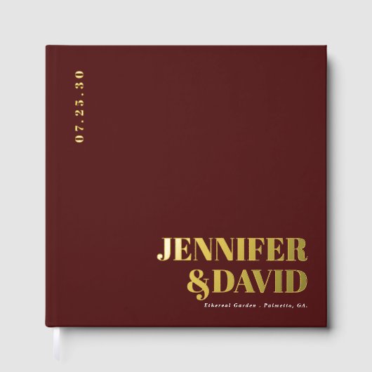 Noms de couple minimalistes modernes Mariage simpl (Recto)