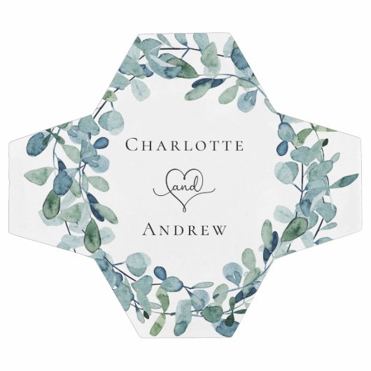 Noms de couronne de verdure d'eucalyptus de mariag (Plat)