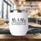 Noms de famille nouvellement mariés Bannière M. &