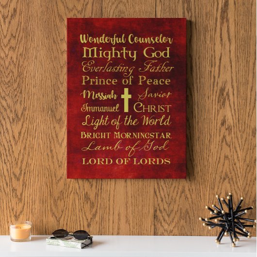 Noms de Jésus Enveloppé toile Imprimer