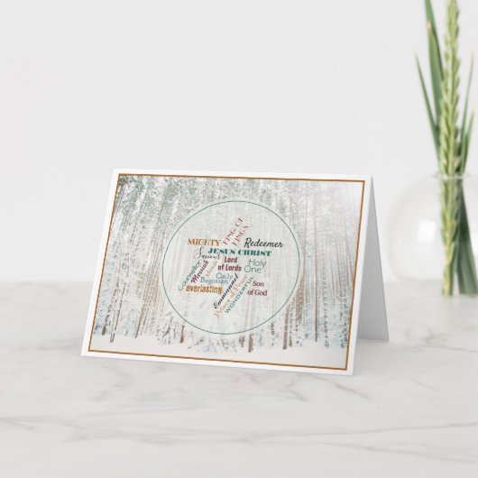 Noms de Jésus Noël Photo Carte de vacances pliée (Devant)