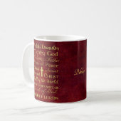 Noms de Jésus Rouge Mug personnalisée (Devant gauche)