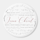 Noms de Jésus Script Typography Magnet (Devant)