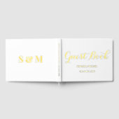 Noms de la mariée mariage White Foil Guestbook (Complet)
