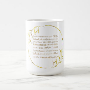 Noms de la Mug à café de Dieu (or)