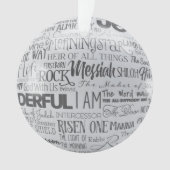 Noms de l'ornement chrétien de Noël de Jésus (devant)