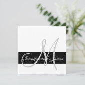 Noms de monogramme de faire-part de mariage noir e (Debout devant)