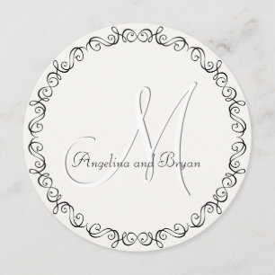 Noms de monogramme Faire-part de mariage simple