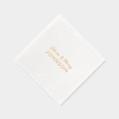 Noms de monogramme mariage Élégant Script Gold (Droite)
