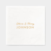 Noms de monogramme mariage Élégant Script Gold (Recto)