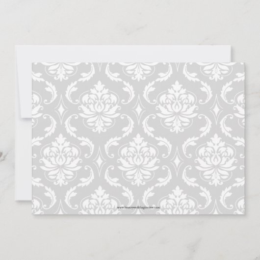 Noms de monogrammes Damas Faire-part de mariage Tu (Dos)