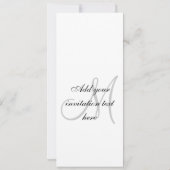 Noms de monogrammes de faire-part de mariage noir (Dos)