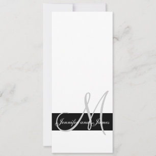 Noms de monogrammes de faire-part de mariage noir 