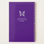 Noms de papillon de script de diamants blancs, vio (Dos)