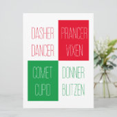 NOMS DE RÉINDEUR 6.5x8.75 Carte plate (Debout devant)