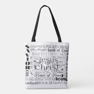 Noms de sac fourre-tout à typographie de Jésus