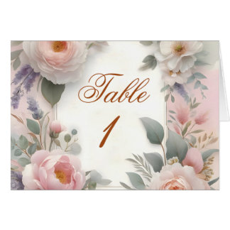 Noms de table de mariage romantique