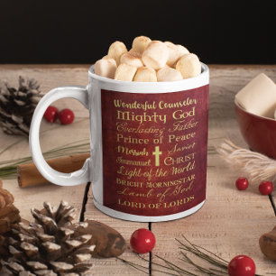 Noms de tasse personnalisée par rouge de Jésus