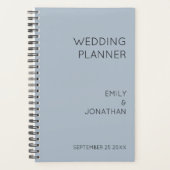 Noms de typographie simple Date Dusty Mariage bleu (Devant)